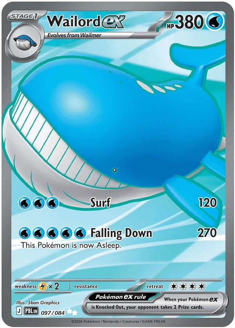 Wailord ex - Pitch Black Pokemon TCG Card