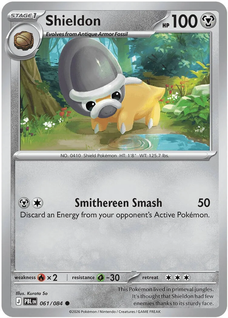 Shieldon - Pitch Black Pokemon TCG Card