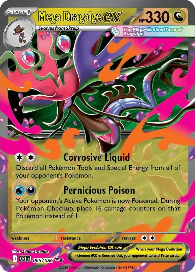 Mega Dragalge ex - Chaos Rising Pokemon TCG Card