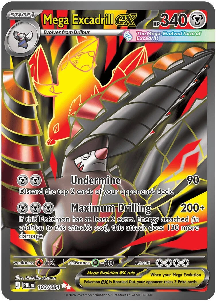 Mega excadrill ex - Pitch Black Pokemon TCG Card