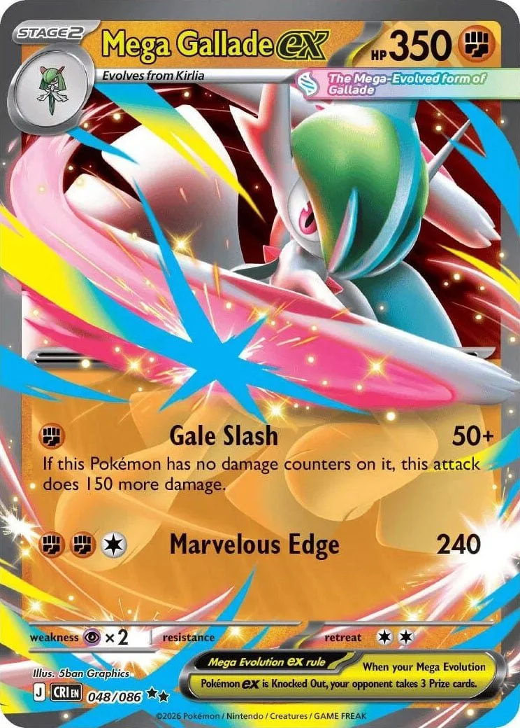 Mega Gallade ex - Chaos Rising Pokemon TCG Card