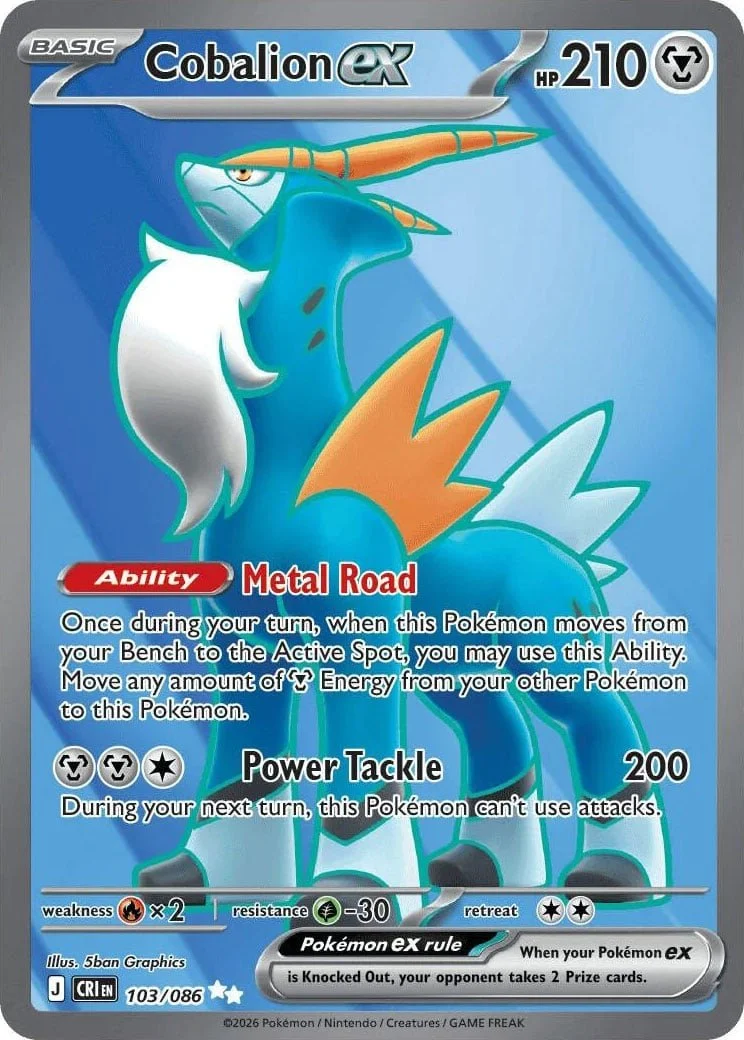 Cobalion ex - Chaos Rising Pokemon TCG Card