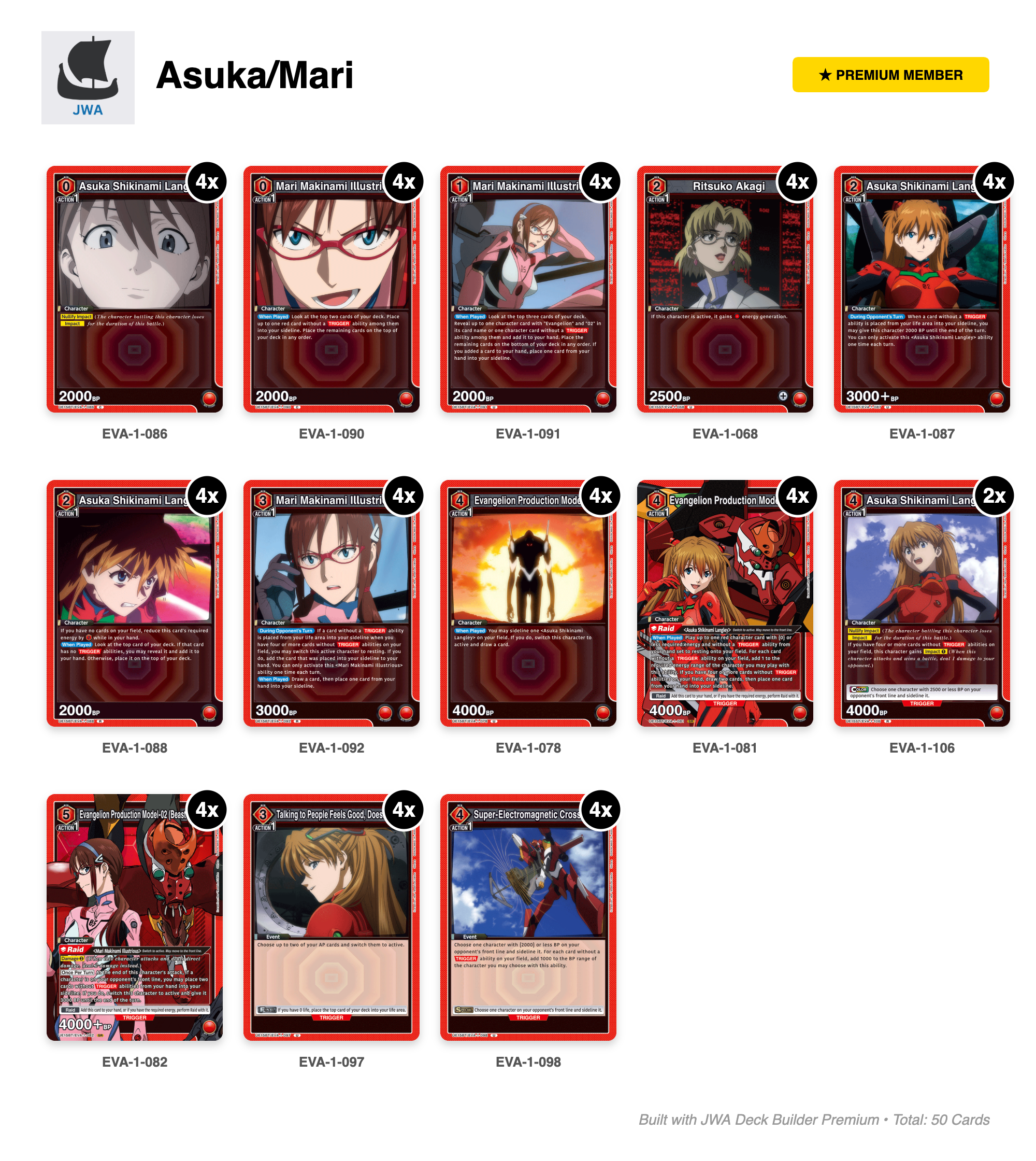 Evangelion Deck List