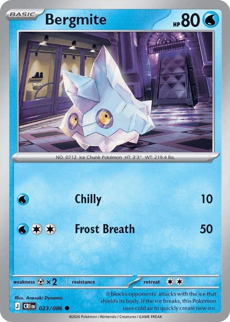 Bergmite - Chaos Rising Pokemon TCG Card