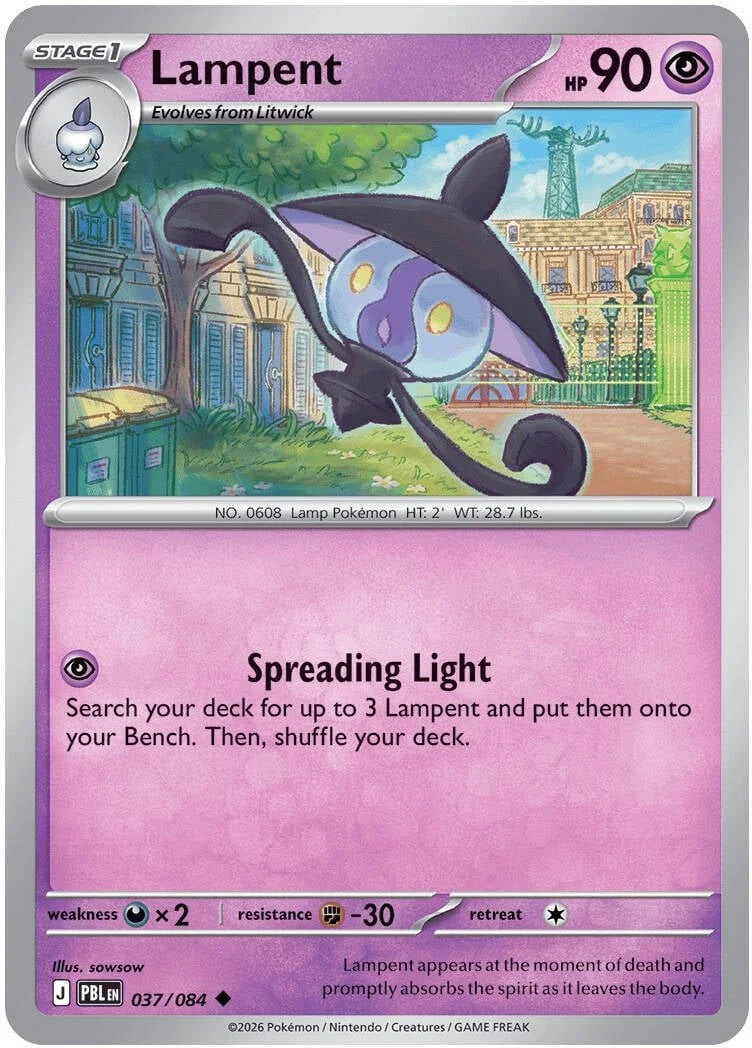 Lampent - Pitch Black Pokemon TCG Card