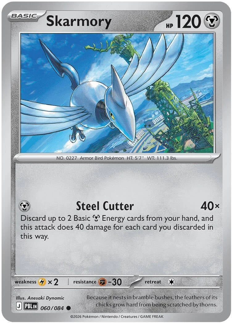 Skarmory - Pitch Black Pokemon TCG Card