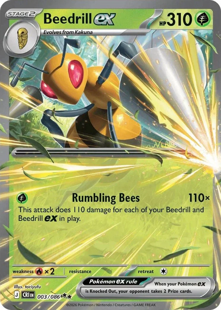 Beedrill ex - Chaos Rising Pokemon TCG Card
