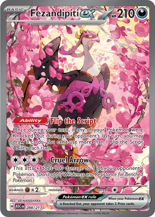 Fezandipiti ex Ascended Heroes Special Illustration Rare Pokemon Card