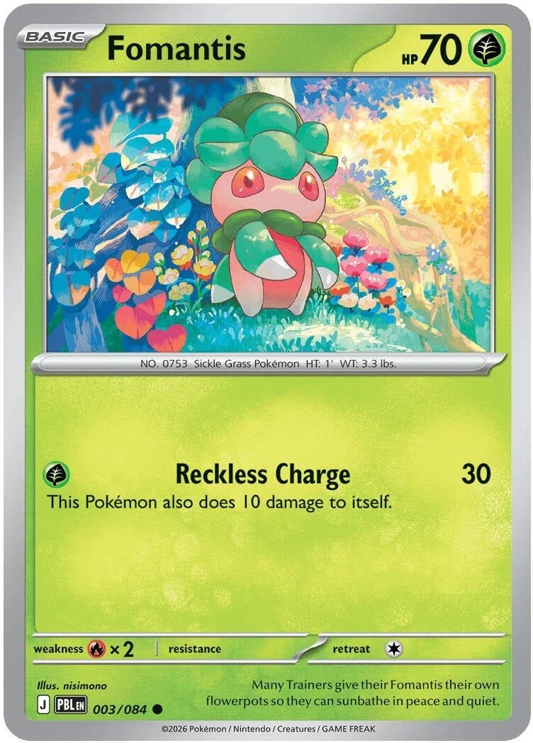 Fomantis - Pitch Black Pokemon TCG Card