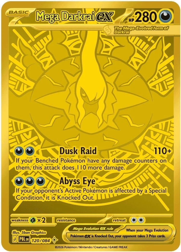 Mega Darkrai ex - Pitch Black Pokemon TCG Card