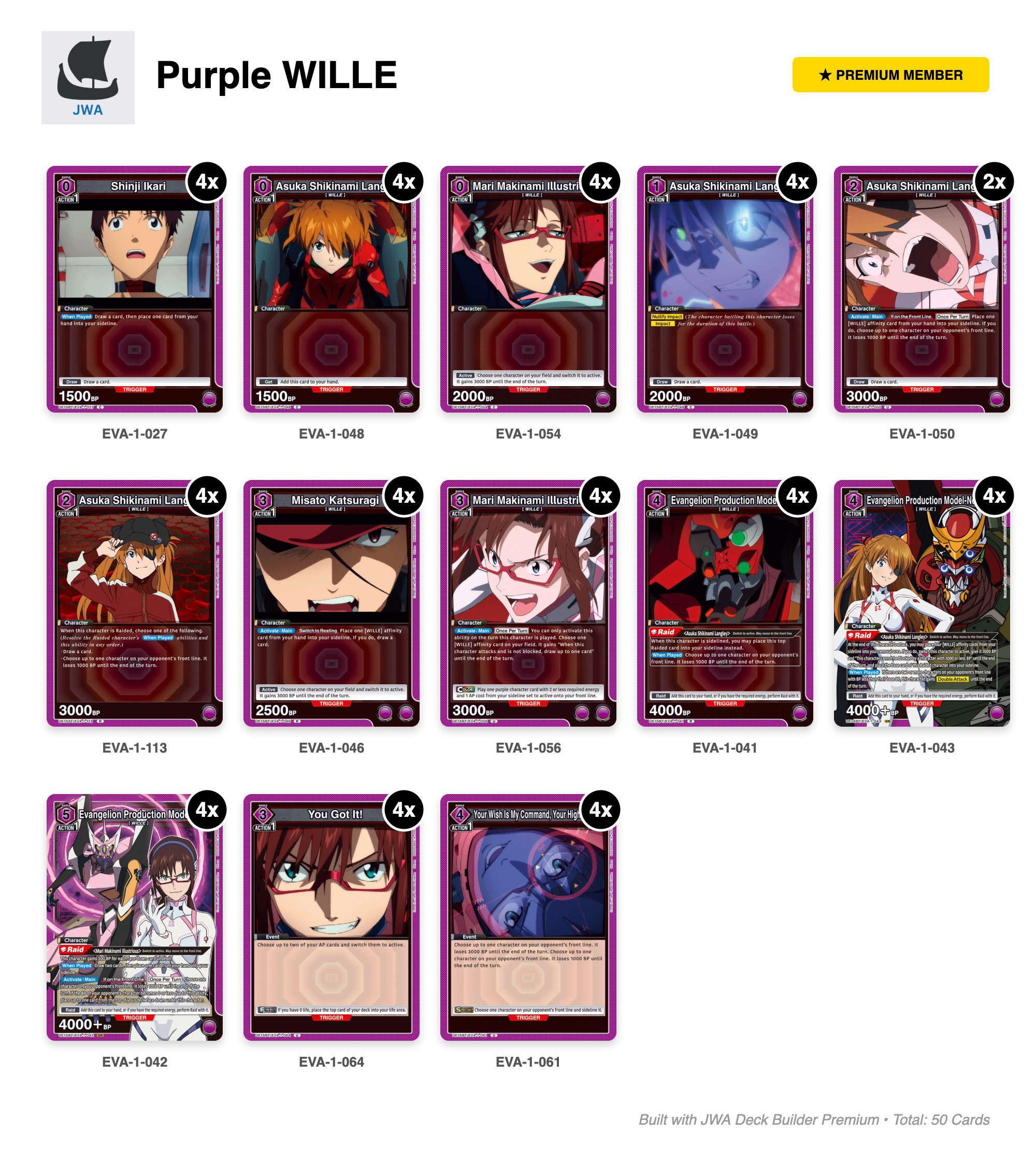 UNION ARENA エヴァ　WILLEデッキ UNION ARENA: Every Evangelion Deck, Ranked — Joseph Writer Anderson