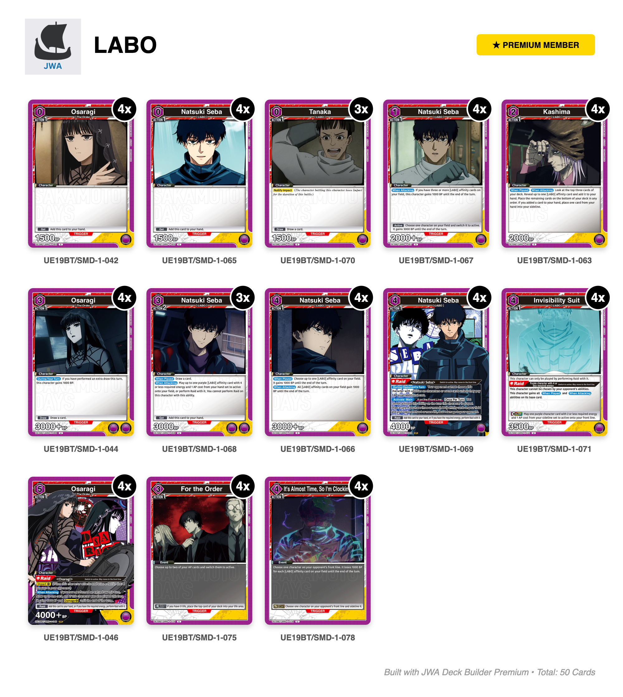 UNION ARENA: Every SAKAMOTO DAYS Deck, Ranked — Joseph Writer Anderson