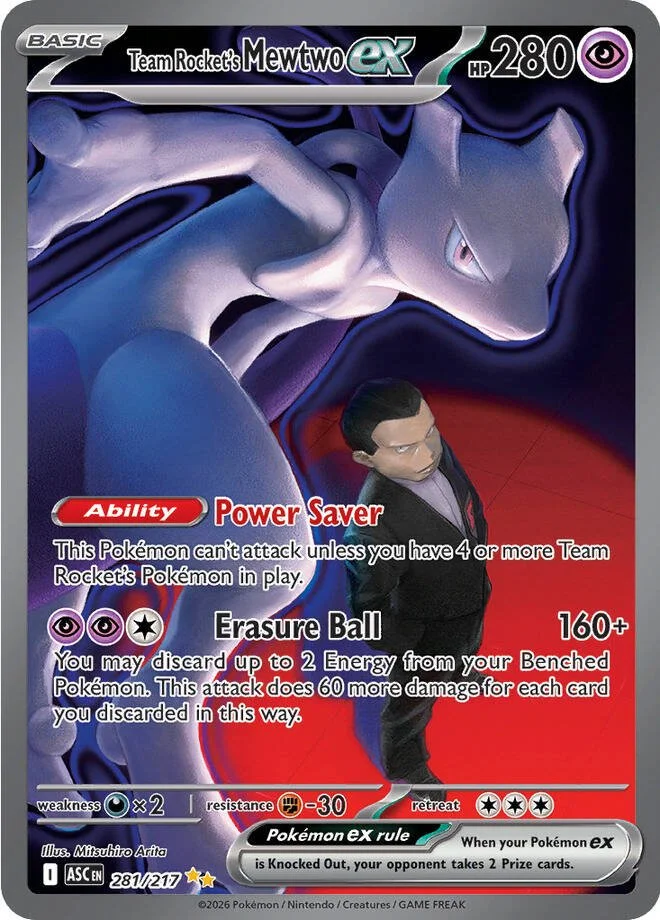 Mewtwo ex Ascended Heroes Special Illustration Rare Pokemon Card