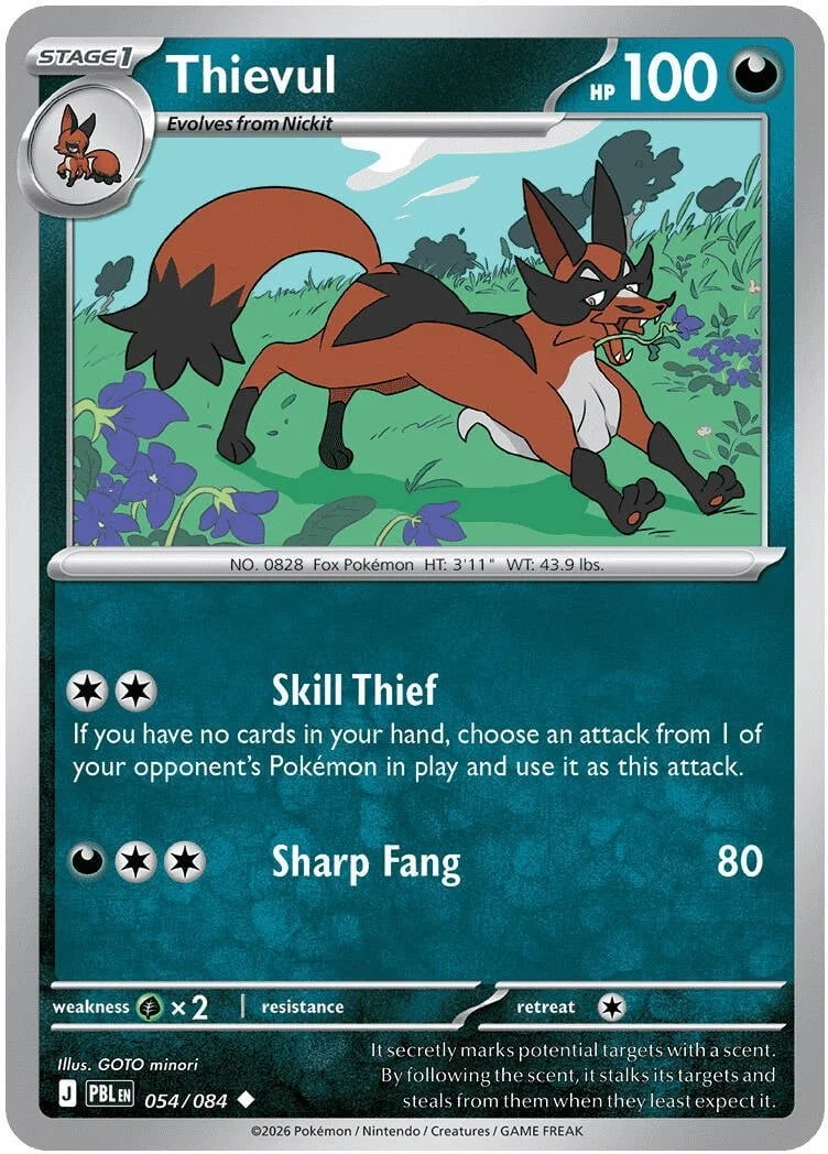 Thievul - Pitch Black Pokemon TCG Card