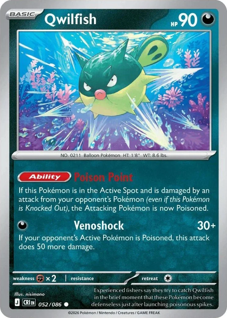 Qwilfish - Chaos Rising Pokemon TCG Card