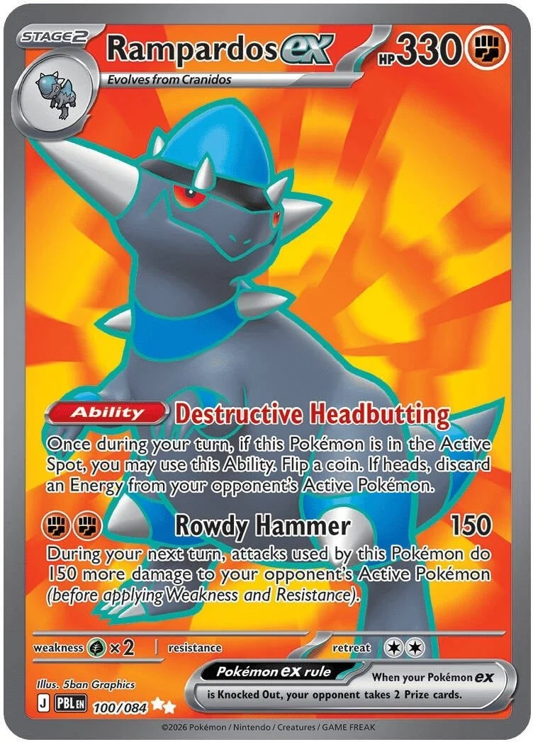 Rampardos ex - Pitch Black Pokemon TCG Card