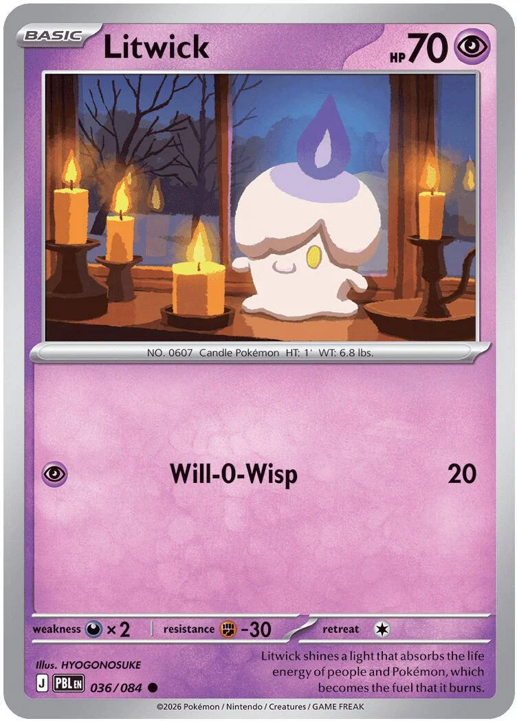 Litwick - Pitch Black Pokemon TCG Card