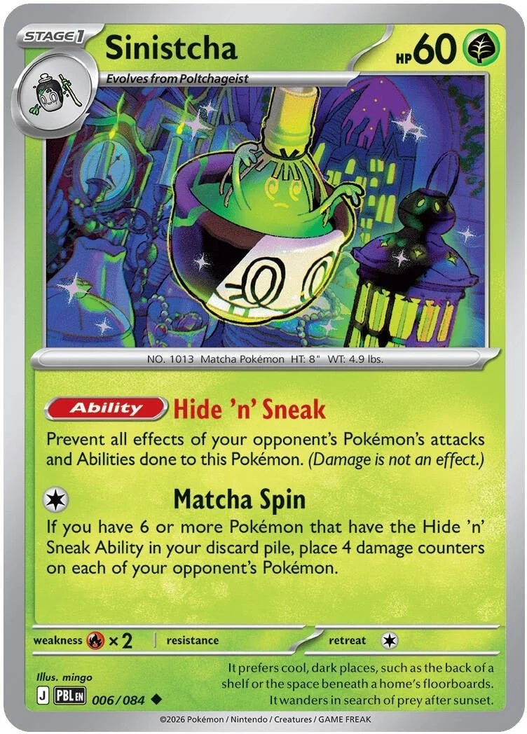 Sinistcha - Pitch Black Pokemon TCG Card