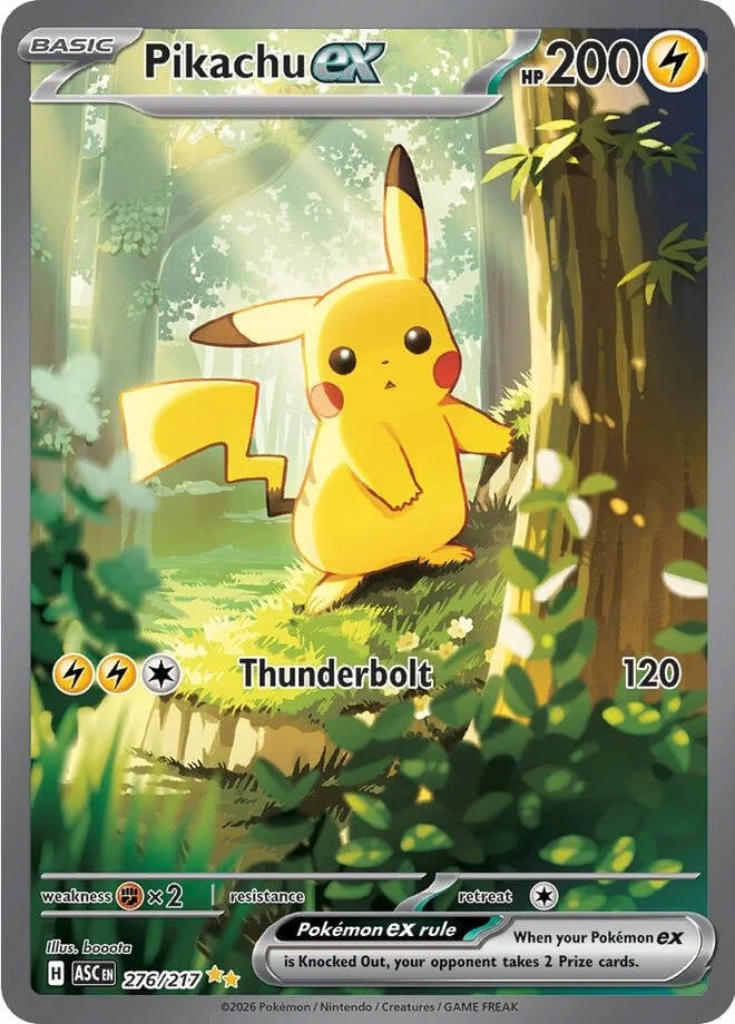 Pikachu ex Ascended Heroes Special Illustration Rare Pokemon Card