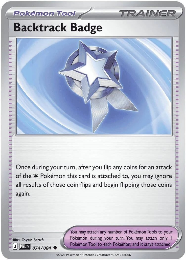 Backtrack Badge - Pitch Black Pokemon TCG Card