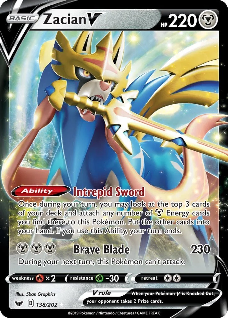 Zacian V - Pokemon TCG Card