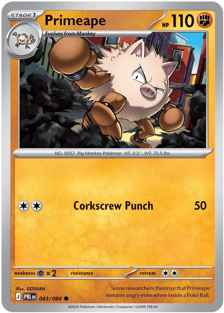 Primeape - Pitch Black Pokemon TCG Card