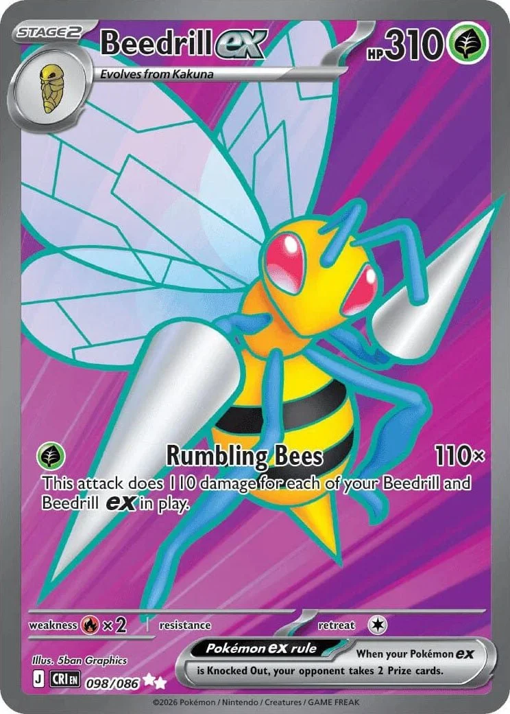 Beedrill ex - Chaos Rising Pokemon TCG Card