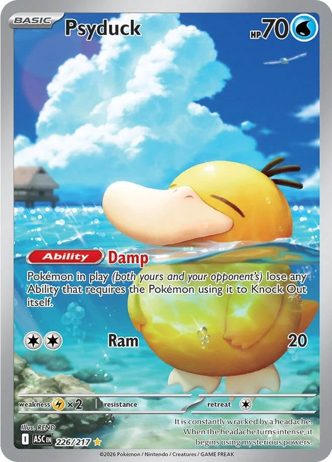 Psyduck Ascended Heroes llustration Rare Pokemon Card
