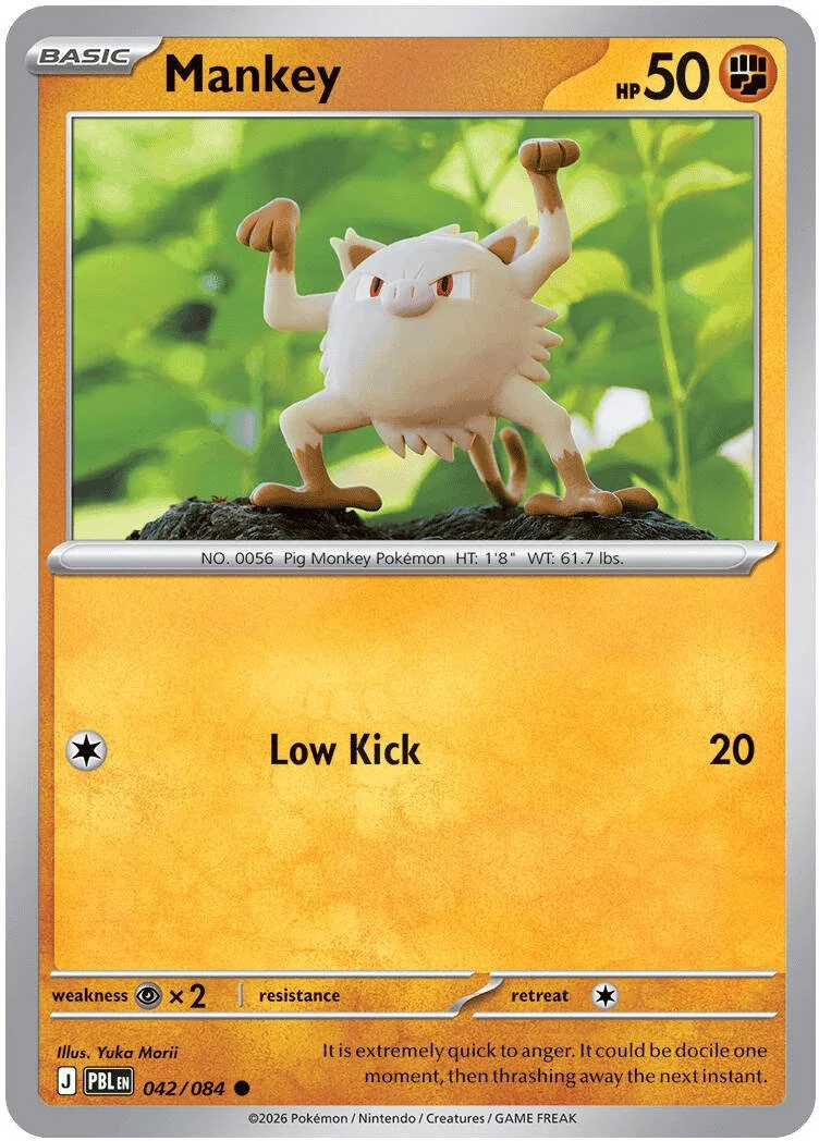Mankey - Pitch Black Pokemon TCG Card