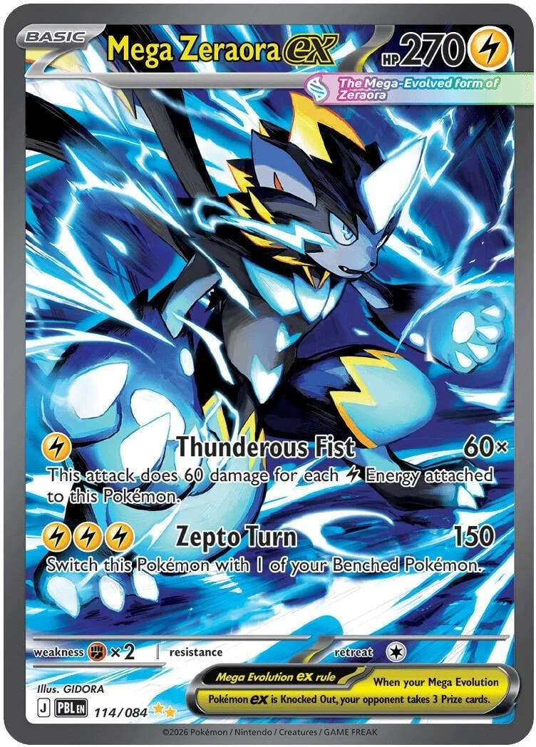 Mega Zeraora ex - Pitch Black Pokemon TCG Card