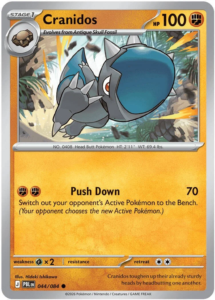 Cranidos - Pitch Black Pokemon TCG Card