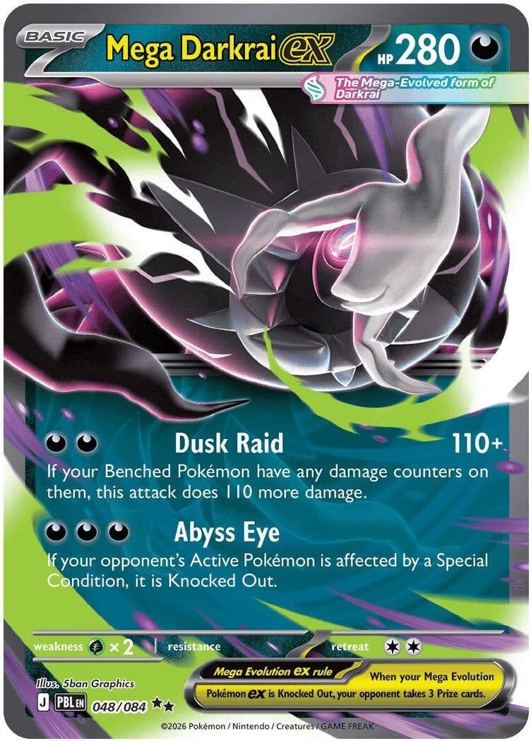 Mega Darkrai ex - Pitch Black Pokemon TCG Card