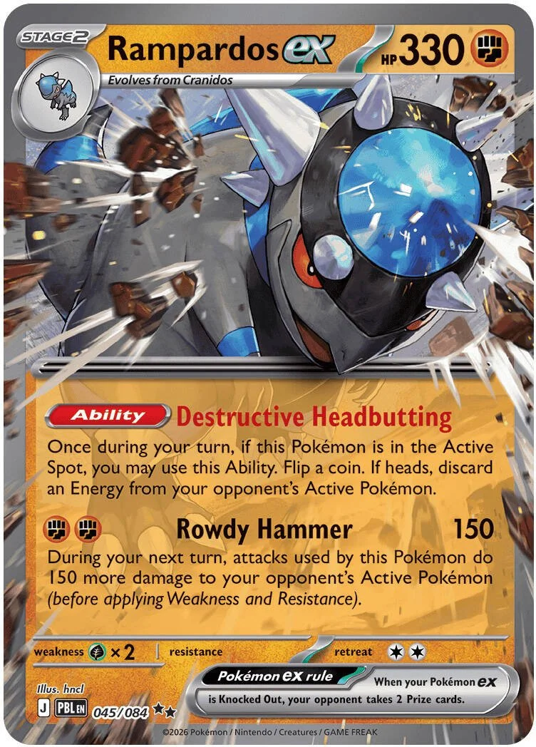 Rampardos ex - Pitch Black Pokemon TCG Card