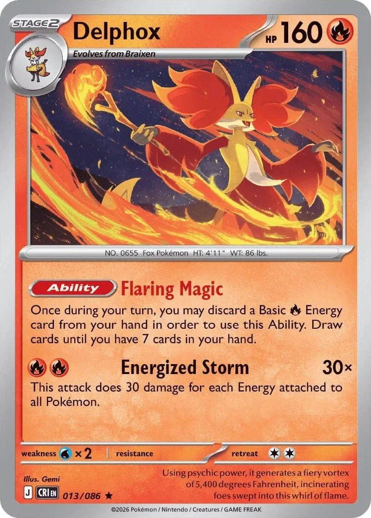 Delphox - Chaos Rising Pokemon TCG Card