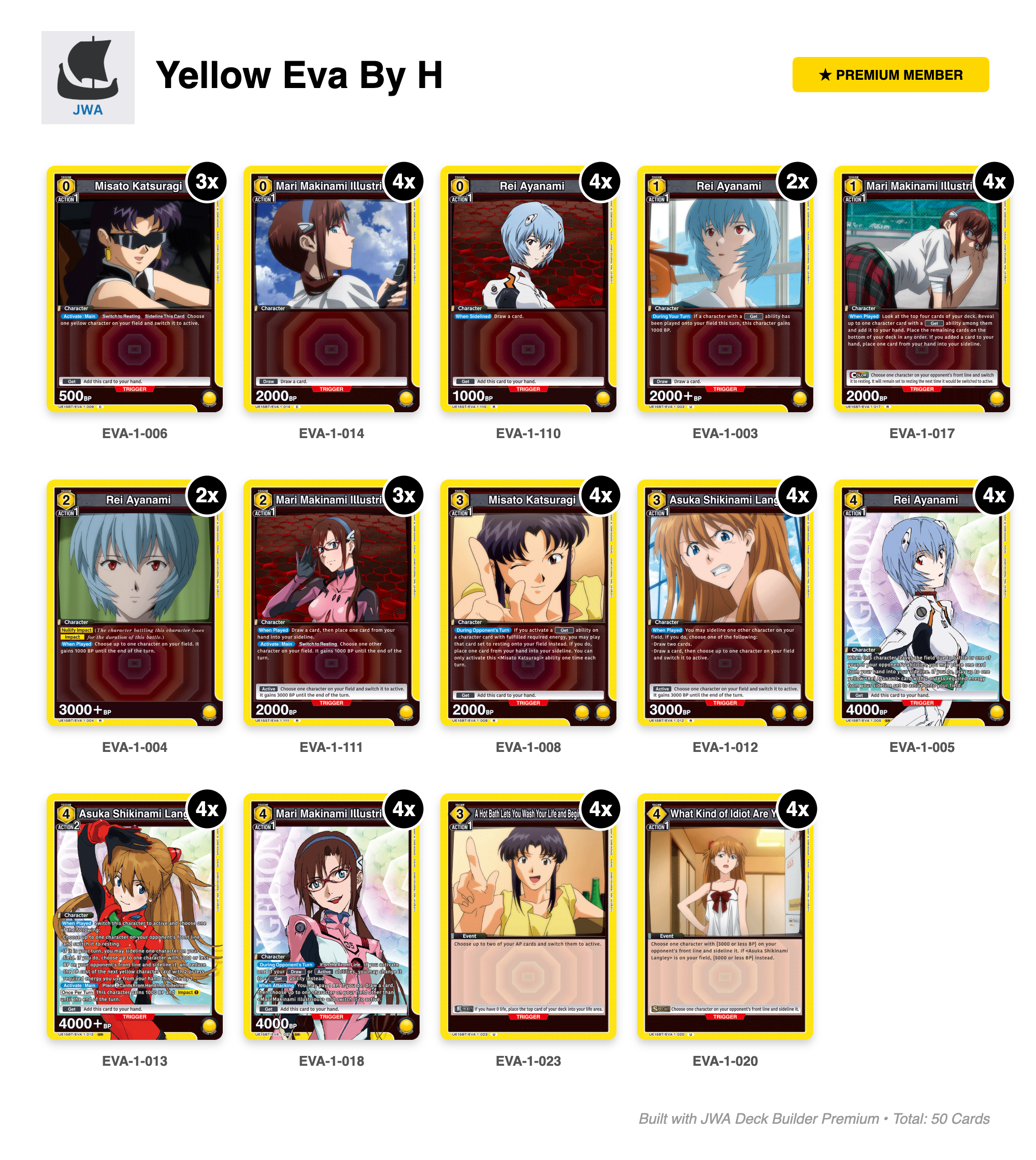 Evangelion Deck List