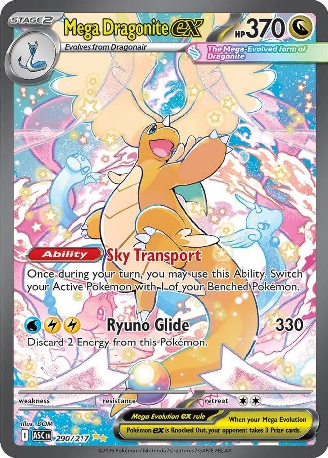 Mega Dragonite ex Ascended Heroes Special Illustration Rare Pokemon Card
