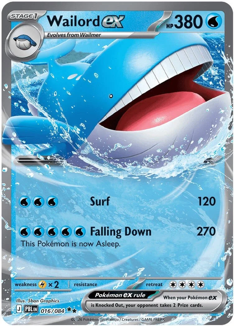 Wailord ex - Pitch Black Pokemon TCG Card