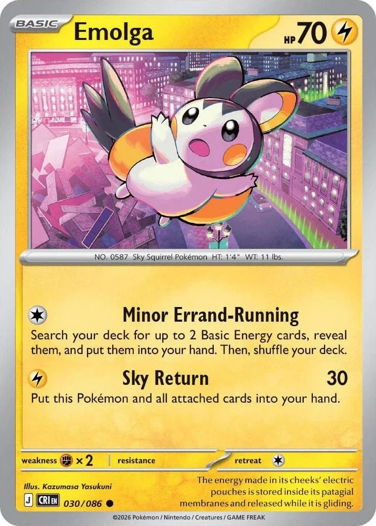 Emolga - Chaos Rising Pokemon TCG Card