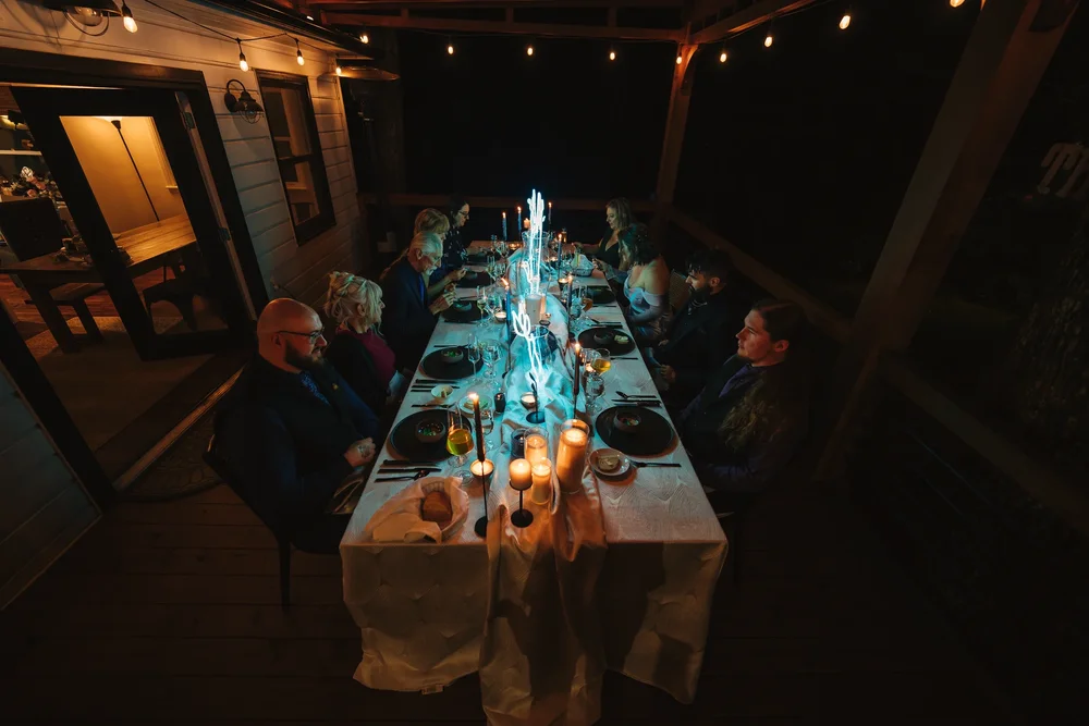 Handmade details from an intimate outdoor North Carolina wedding dinner