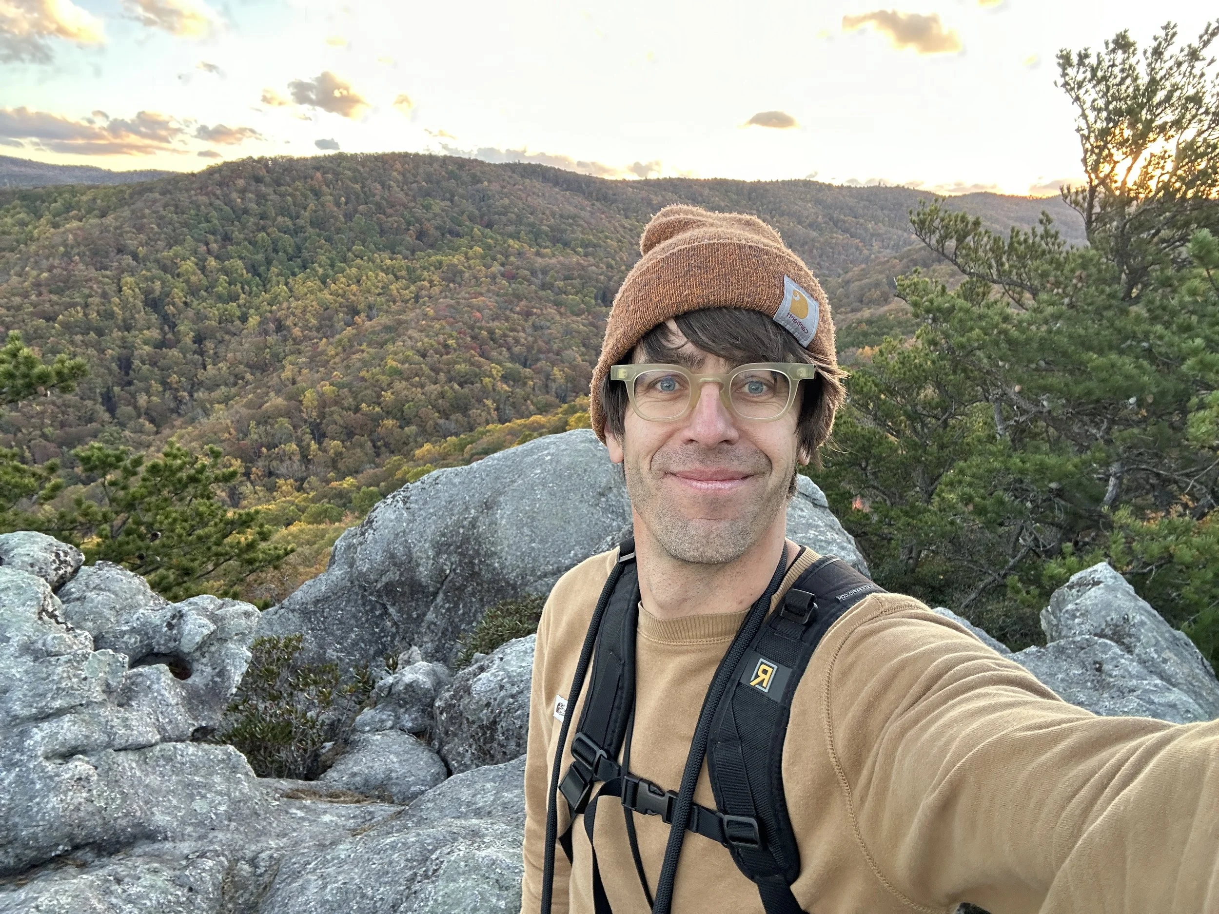 Andy Wickstrom in the Blue Ridge Mountains