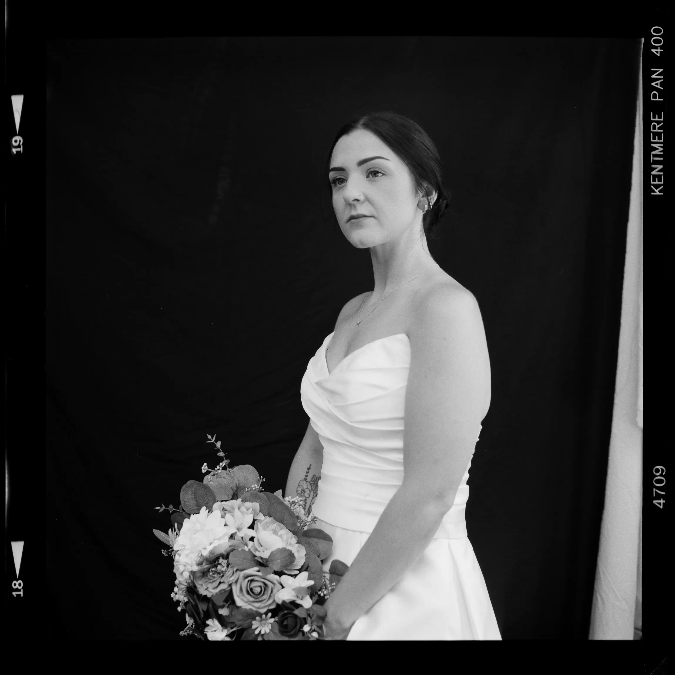 Shelby and Matt together during their wedding portrait session