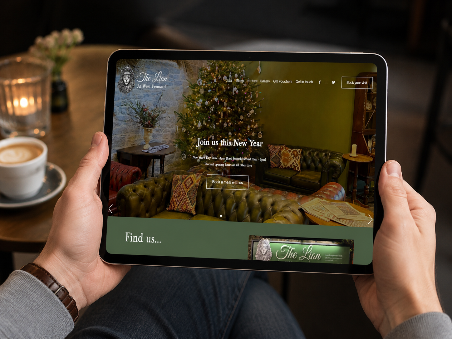 Website designed and built for The Lion at West Pennard