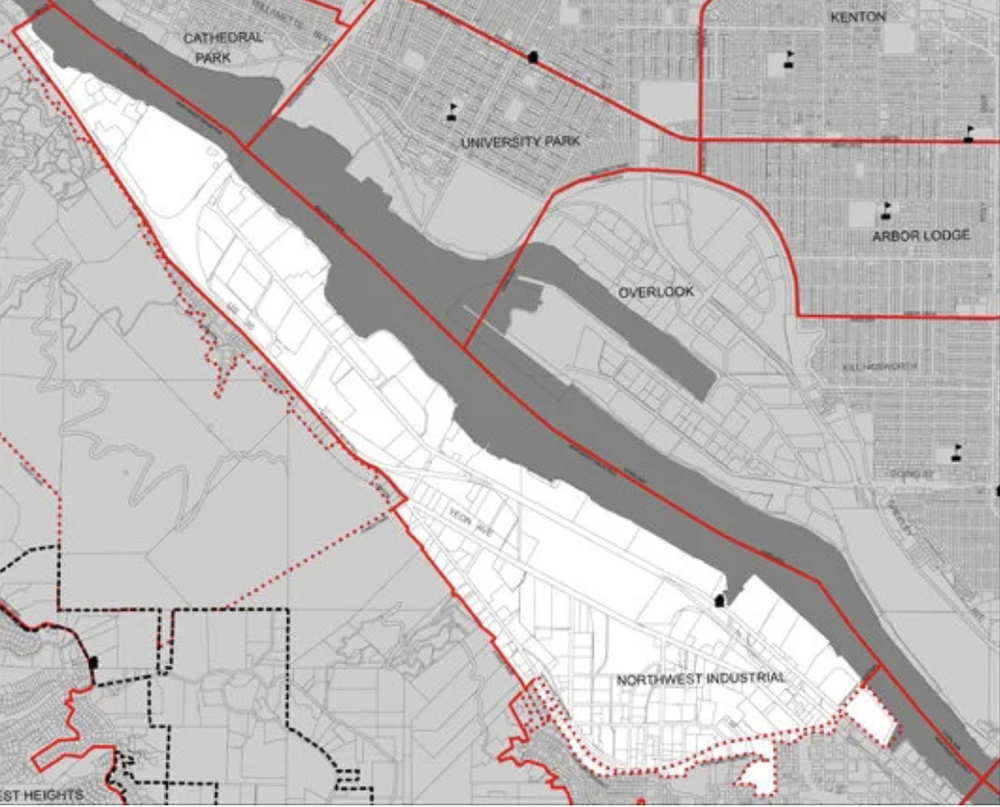 Northwest Works District White Footprint Area Map