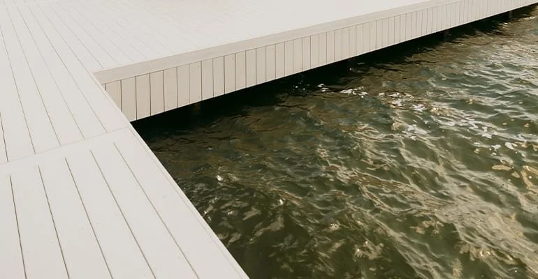 Dock built with Owens Corning Marine Grade Decking