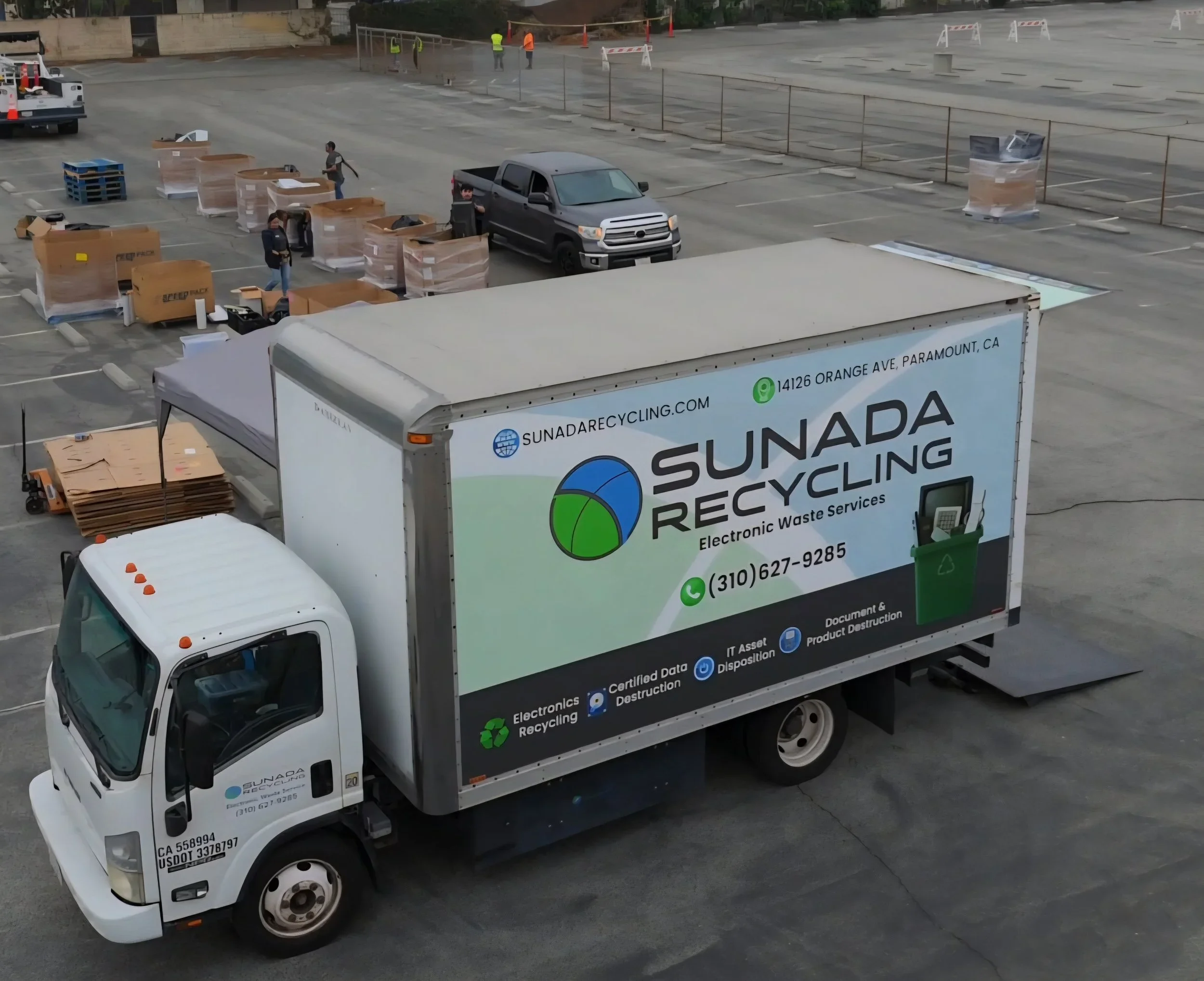 Sunada Recycling electronic waste recycling truck