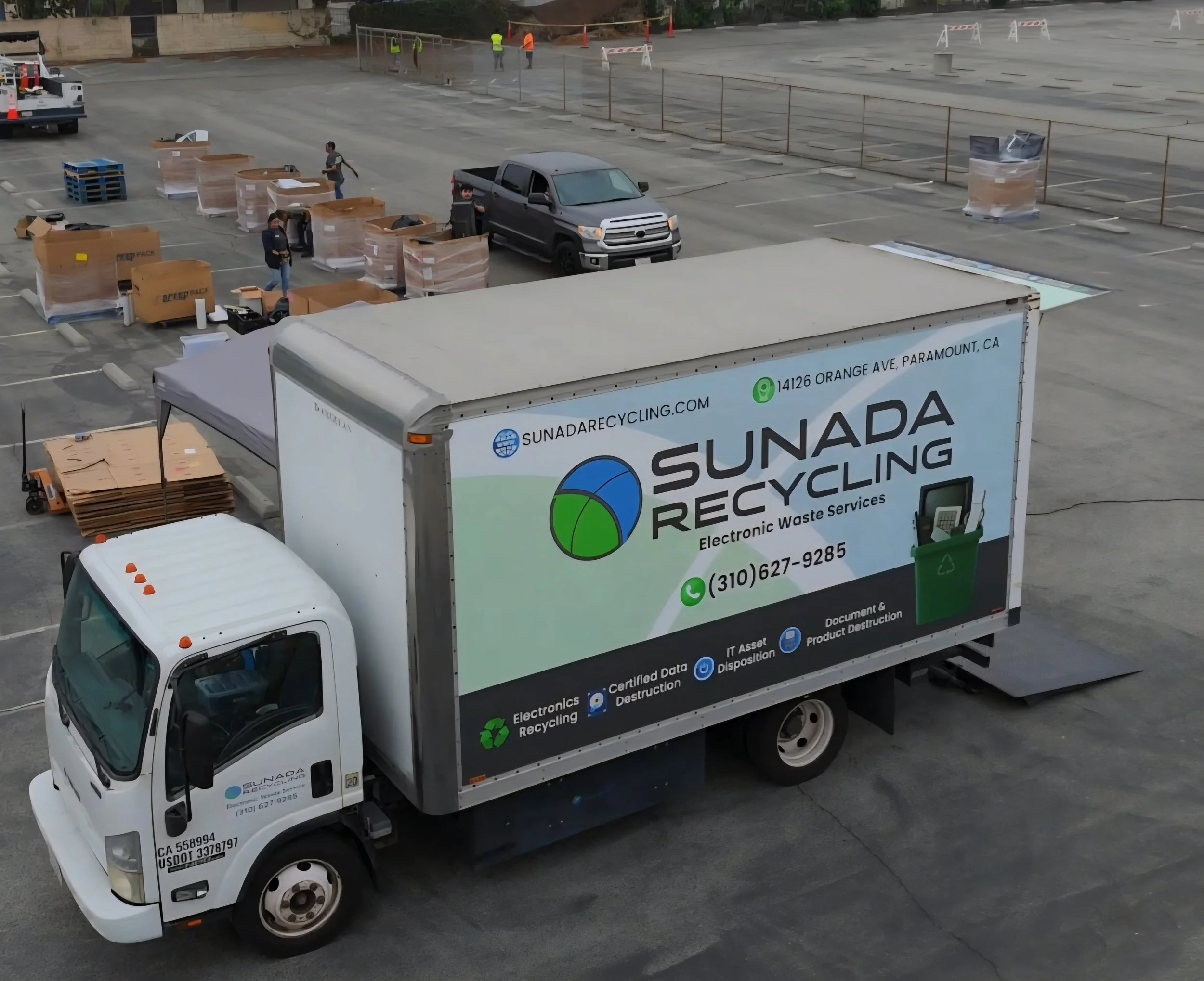 Sunada Recycling electronic waste recycling truck