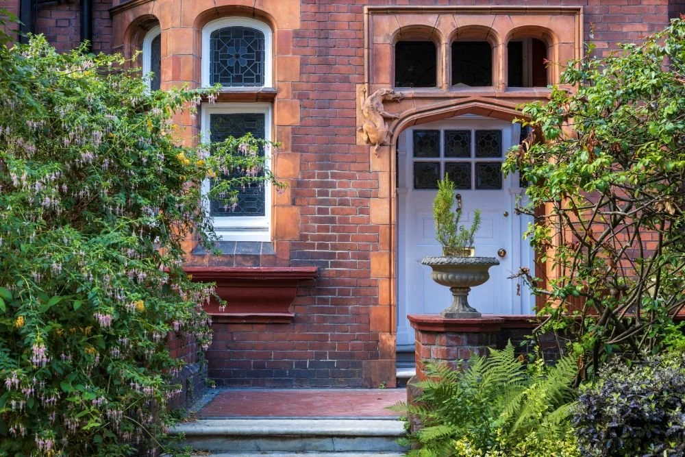 Victorian London house with leafy front garden