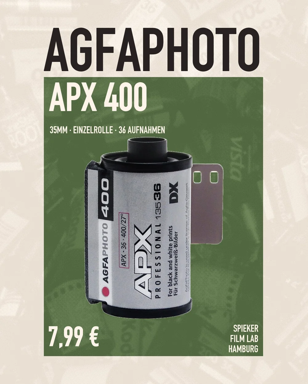 Agfa APX 400 · 35 mm · Einzelrolle · Spieker Film Lab Hamburg