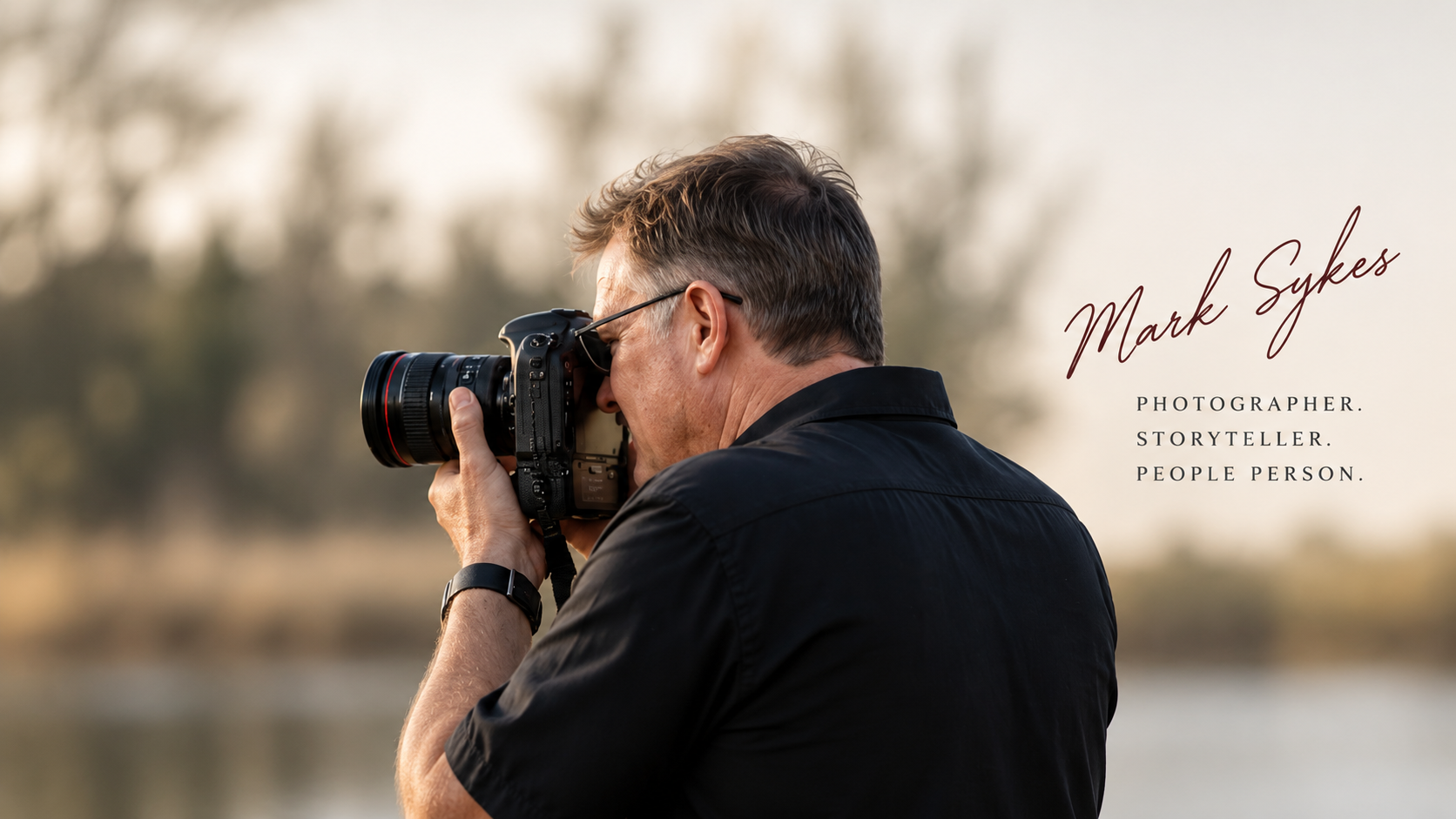 Mark Sykes photographing a client