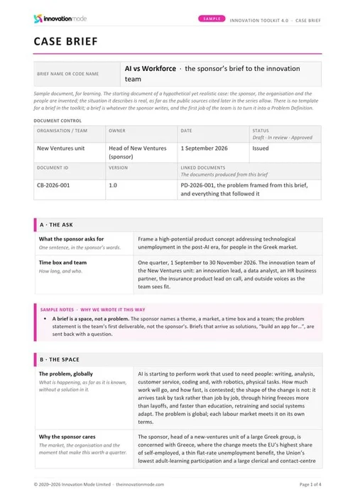 Sample Case Brief, first page